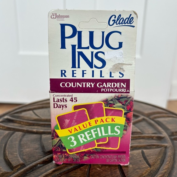 Glade Johnson Wax PlugIns 3 Refills Country Garden Potpourri Vintage Collectible - Picture 1 of 4